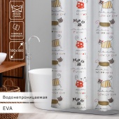 855936 Шторка для ванной Доляна «Коты», 180х180 см, EVA