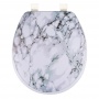 Сиденье для унитаза мягкое VETTA ПВХ, поролон, 39x36см, мрамор сер